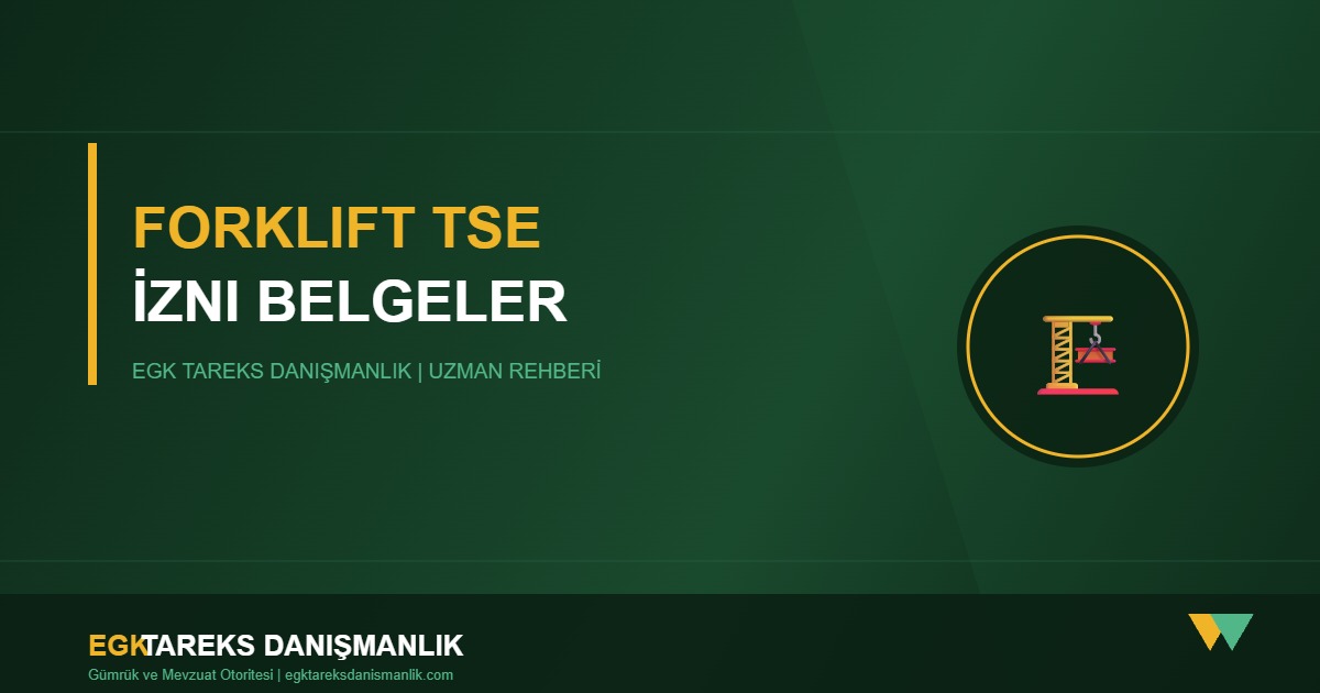 Forklift TSE İzni Belgeler Kapak